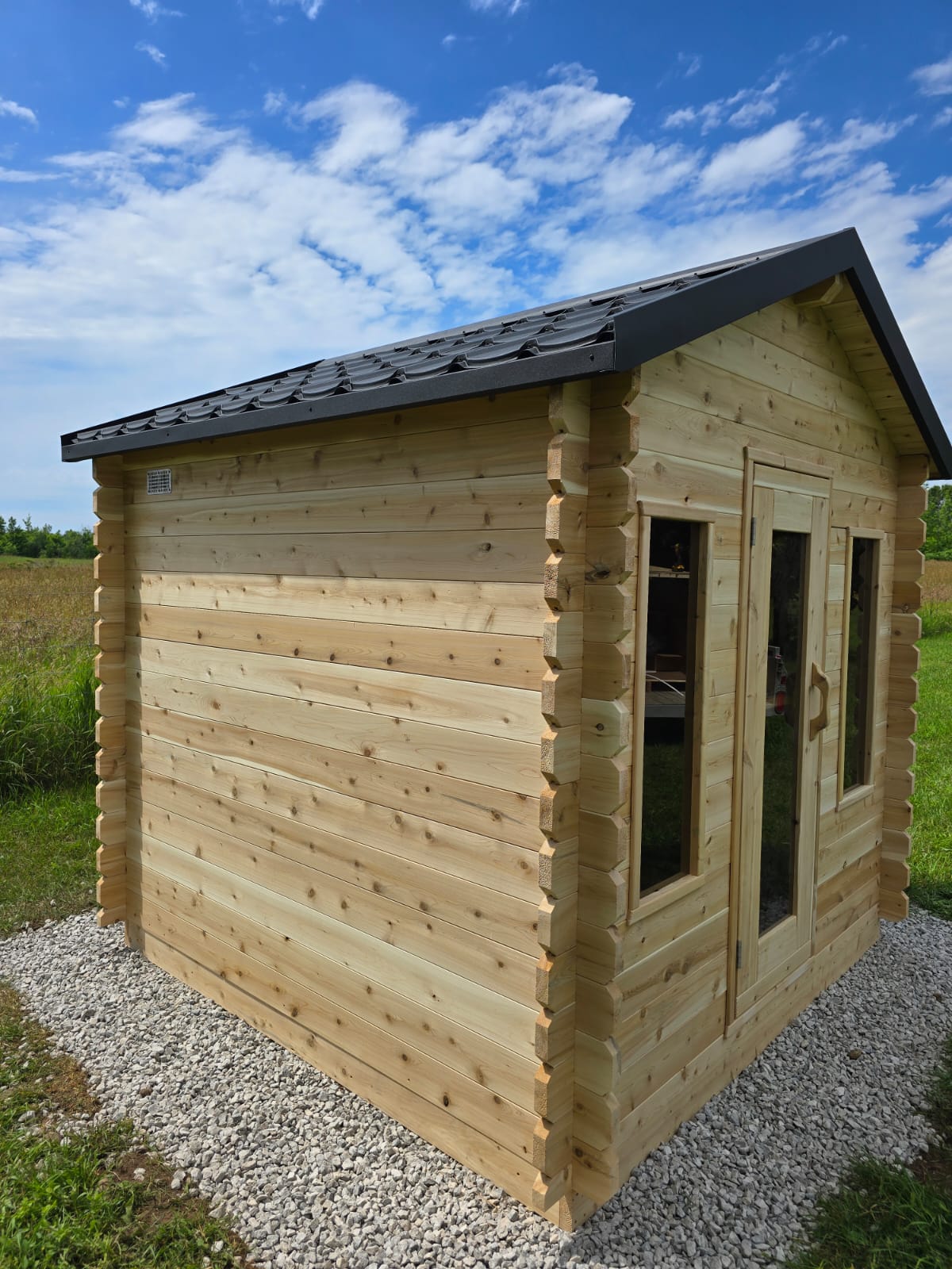 Georgian Cabin Sauna - Wood Burning Heater