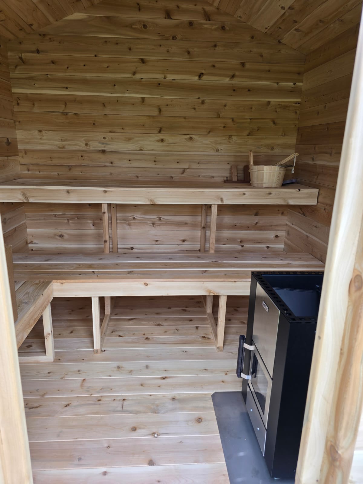 Georgian Cabin Sauna - Wood Burning Heater
