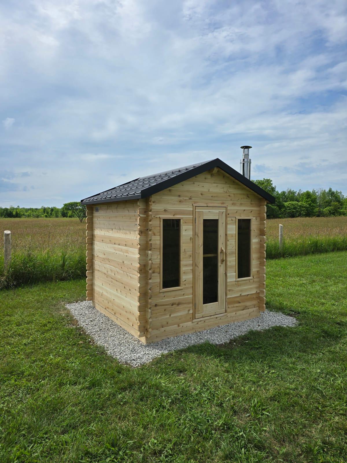 Georgian Cabin Sauna - Wood Burning Heater