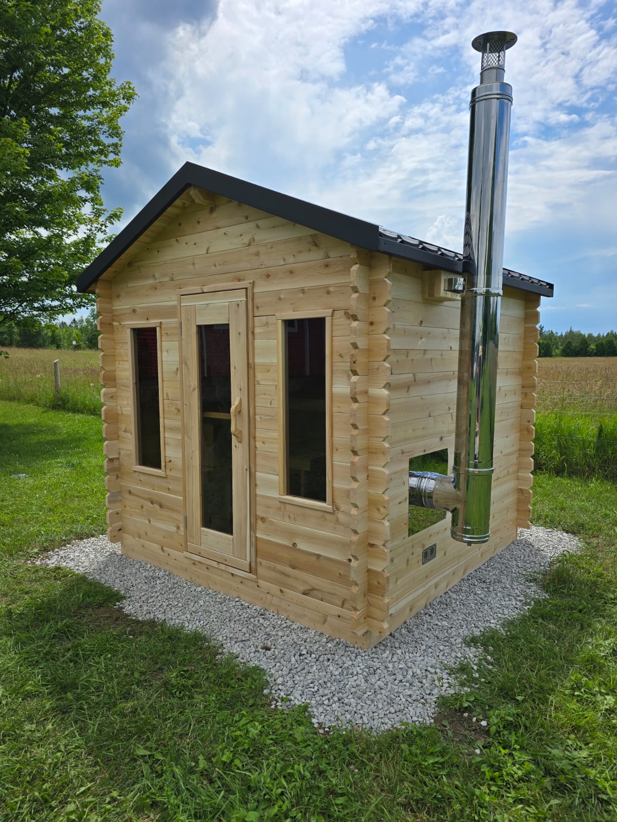 Georgian Cabin Sauna - Wood Burning Heater